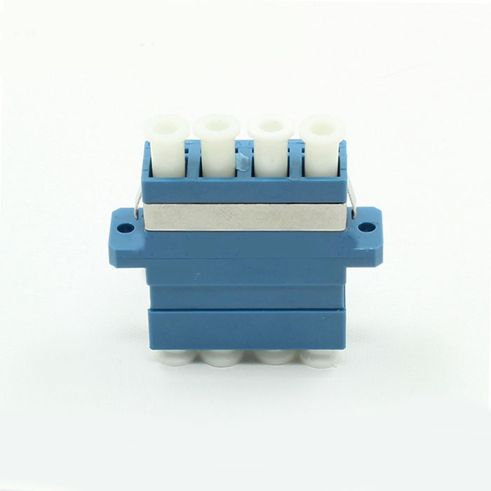 LC 단일 모드 Four Core Blue Plastic Fiber Optic Adapter